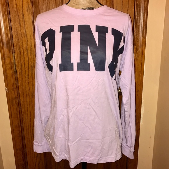PINK Victoria's Secret Tops - PINK Oversized Long Sleeve Tee Medium Purple